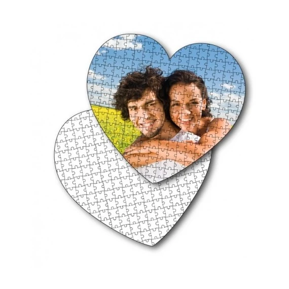 Egyedi fényképes kirakó, puzzle készítés, nyomtatás - Szív alakban
