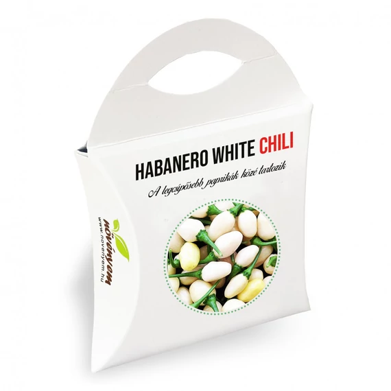 Habanero white chili paprika növényem díszdobozban, Habanero white chili paprika növényem díszdobozban