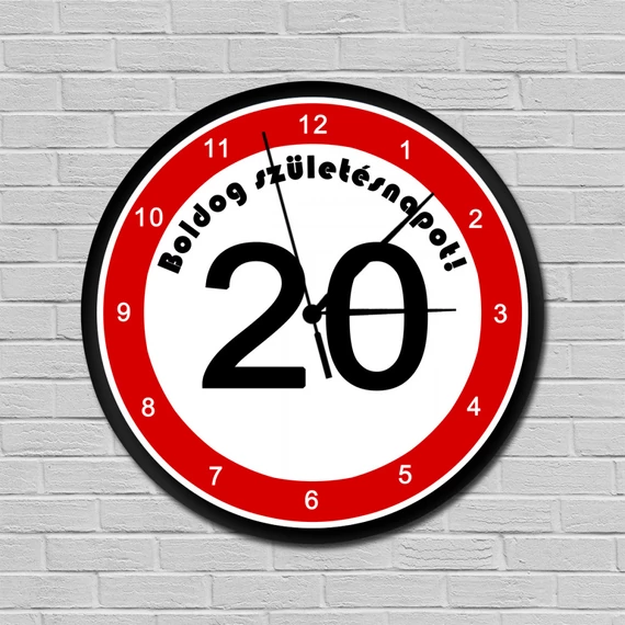 Sebességkorlátozós falióra 20. születésnapra, Sebességkorlátozós falióra 20. születésnapra