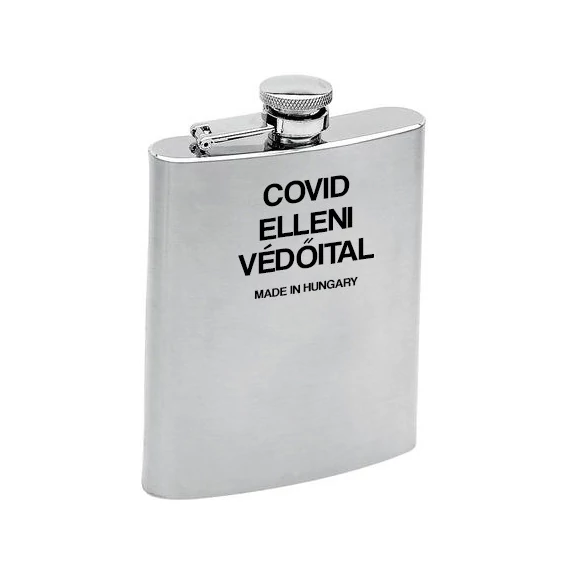 Fém laposüveg - Covid elleni védőital, Fém laposüveg - Covid elleni védőital