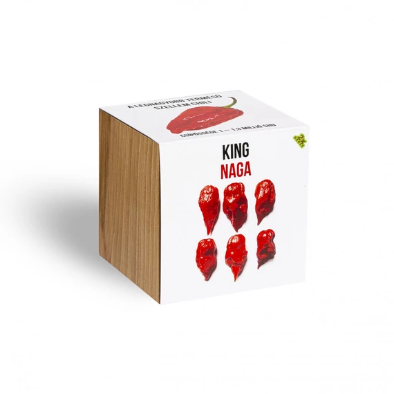 King Naga chili paprika növényem fa kockában, King Naga chili paprika növényem fa kockában