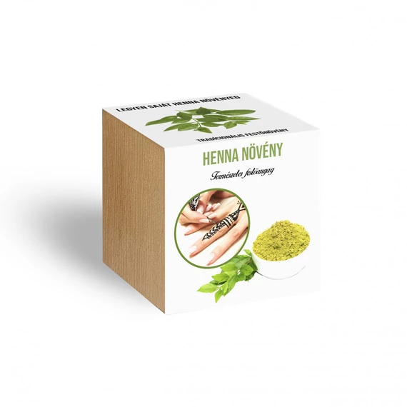 Henna növényem fa kockában, Henna növényem fa kockában