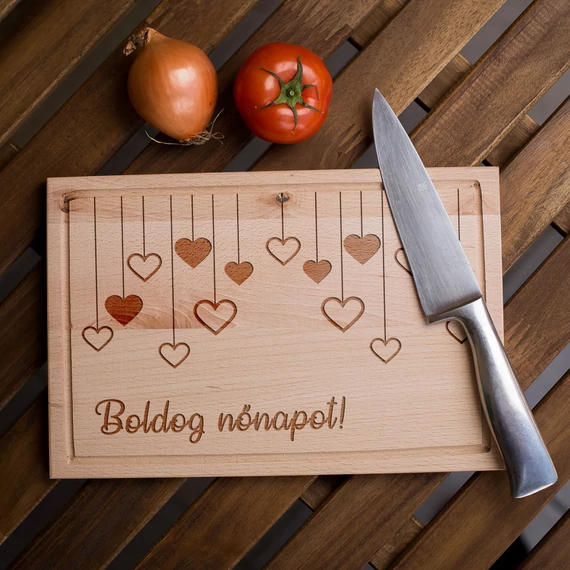 Egyedi vágódeszka nőnapra - XXL, Egyedi vágódeszka nőnapra - XXL