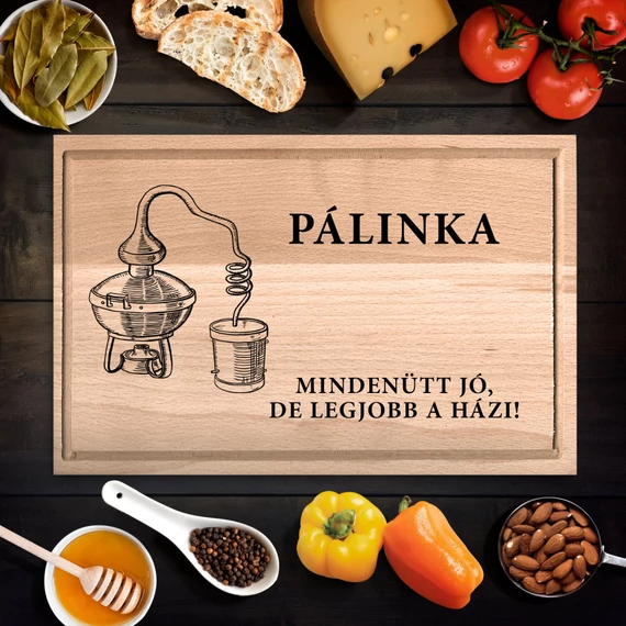 Pálinka No.3 egyedi vágódeszka - XXL, Pálinka No.3 egyedi vágódeszka - XXL