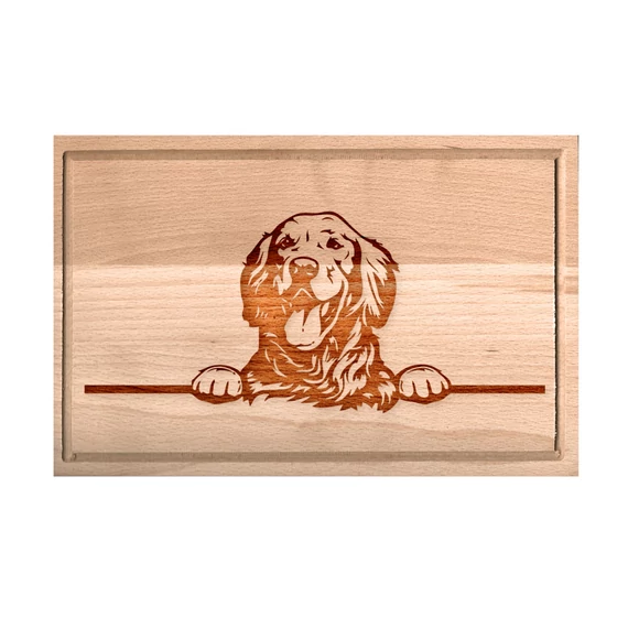 Golden Retriever vágódeszka - kicsi, Golden Retriever vágódeszka - kicsi
