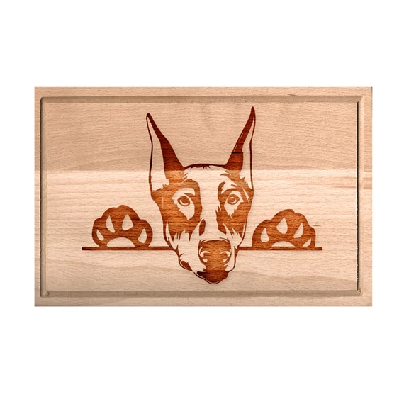 Dobermann vágódeszka - kicsi, Dobermann vágódeszka - kicsi