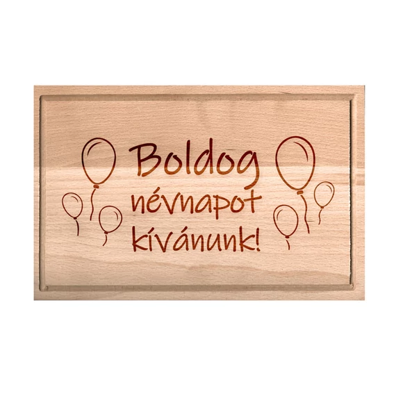 Névnapi vágódeszka lufikkal - nagy, Névnapi vágódeszka lufikkal - nagy