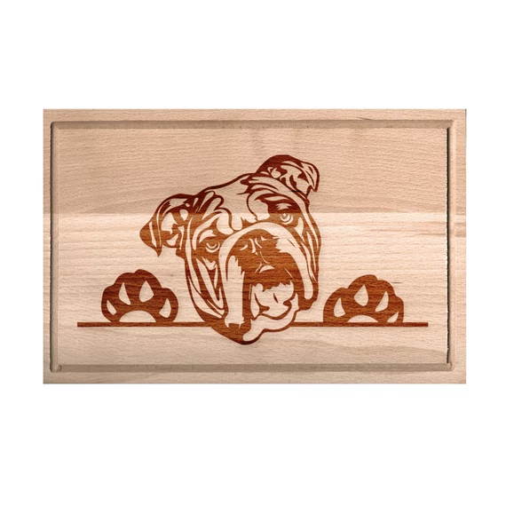 Angol bulldog vágódeszka - nagy, Angol bulldog vágódeszka - nagy