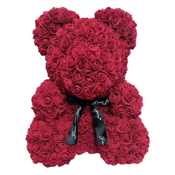 Rózsa maci - Bordó 40 cm, Rózsa maci - Bordó 40 cm