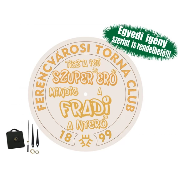 Gravírozott Fradi óra