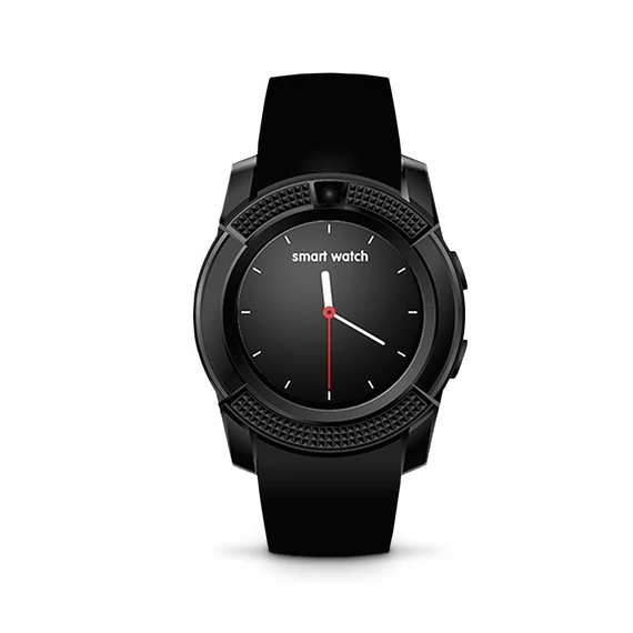 Bass V8 okos óra fekete - Sport funkció,sim foglalat,kamera, android és ios telefonokra egyaránt