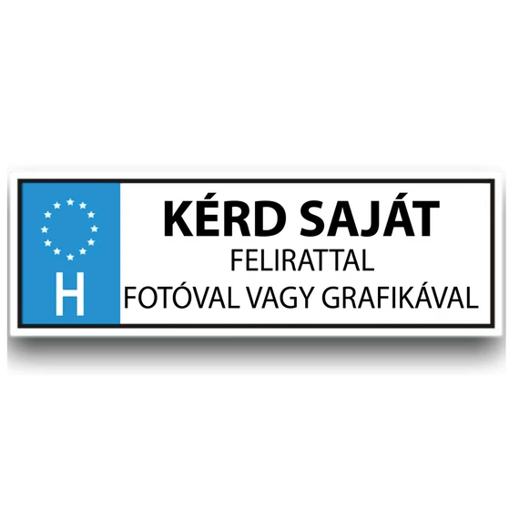 Egyedi fényképes fém rendszámtábla készítés, nyomtatás