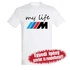 Kép 2/4 - BMW-s póló - My Life M-es BMW színes logóval