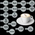 Kép 2/3 - Cappuccino és kávé díszítő szöveges sablonok (16db), Cappuccino és kávé díszítő szöveges sablonok (16db)