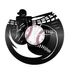 Kép 1/3 - Bakelit falióra - Baseball játékos, Bakelit falióra - Baseball játékos