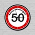 Kép 1/4 - Fiatalító sebességkorlátozós falióra 50. születésnapra, Fiatalító sebességkorlátozós falióra 50. születésnapra