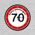 Kép 1/4 - Fiatalító sebességkorlátozós falióra 70. születésnapra, Fiatalító sebességkorlátozós falióra 70. születésnapra