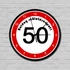 Kép 1/4 - Sebességkorlátozós falióra 50. születésnapra, Sebességkorlátozós falióra 50. születésnapra