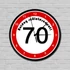 Kép 1/4 - Sebességkorlátozós falióra 70. születésnapra, Sebességkorlátozós falióra 70. születésnapra