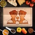 Kép 1/4 - Border Collie vágódeszka - nyeles, Border Collie vágódeszka - nyeles