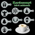 Kép 1/3 - Karácsonyi barista kávé sablonok, Karácsonyi barista kávé sablonok