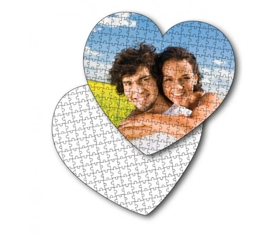 Egyedi fényképes kirakó, puzzle készítés, nyomtatás - Szív alakban
