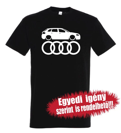Audi póló - Audi jel autóval