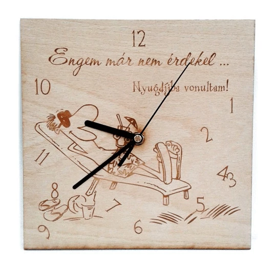 Egyedi gravírozott falióra készítés