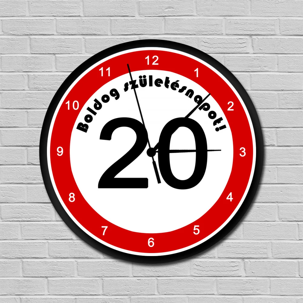 Sebességkorlátozós falióra 20. születésnapra, Sebességkorlátozós falióra 20. születésnapra