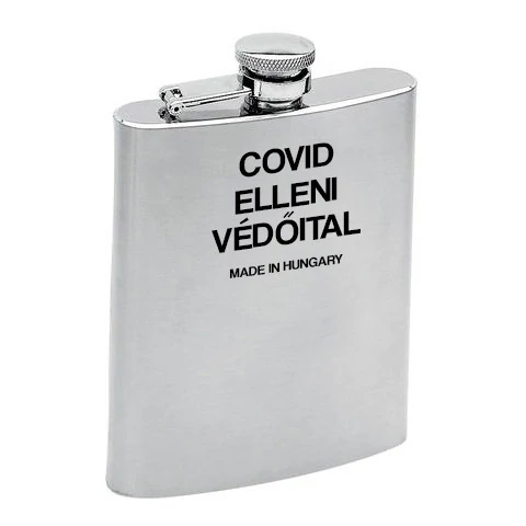 Fém laposüveg - Covid elleni védőital, Fém laposüveg - Covid elleni védőital