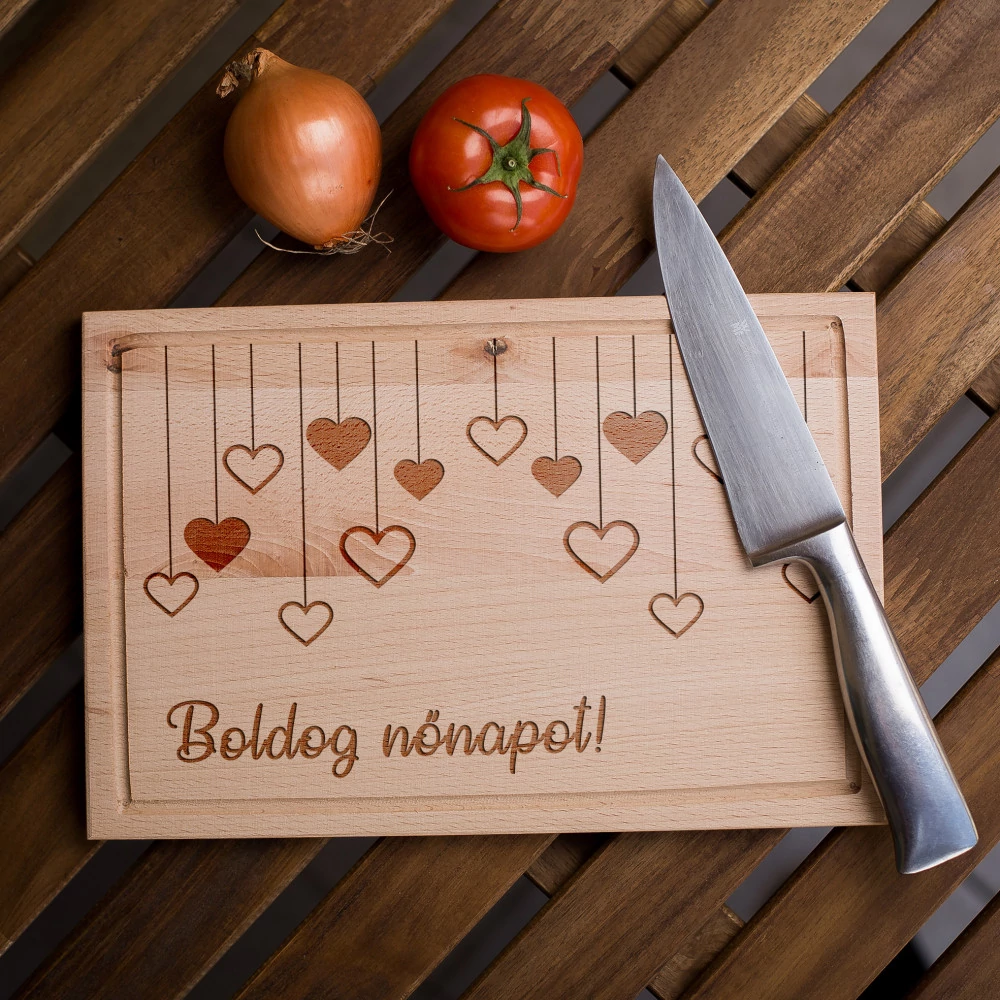 Vágódeszka nőnapra - nyeles, Vágódeszka nőnapra - nyeles