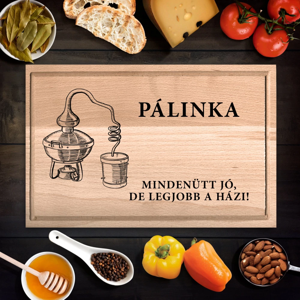 Pálinka No.3 egyedi vágódeszka - XXL, Pálinka No.3 egyedi vágódeszka - XXL