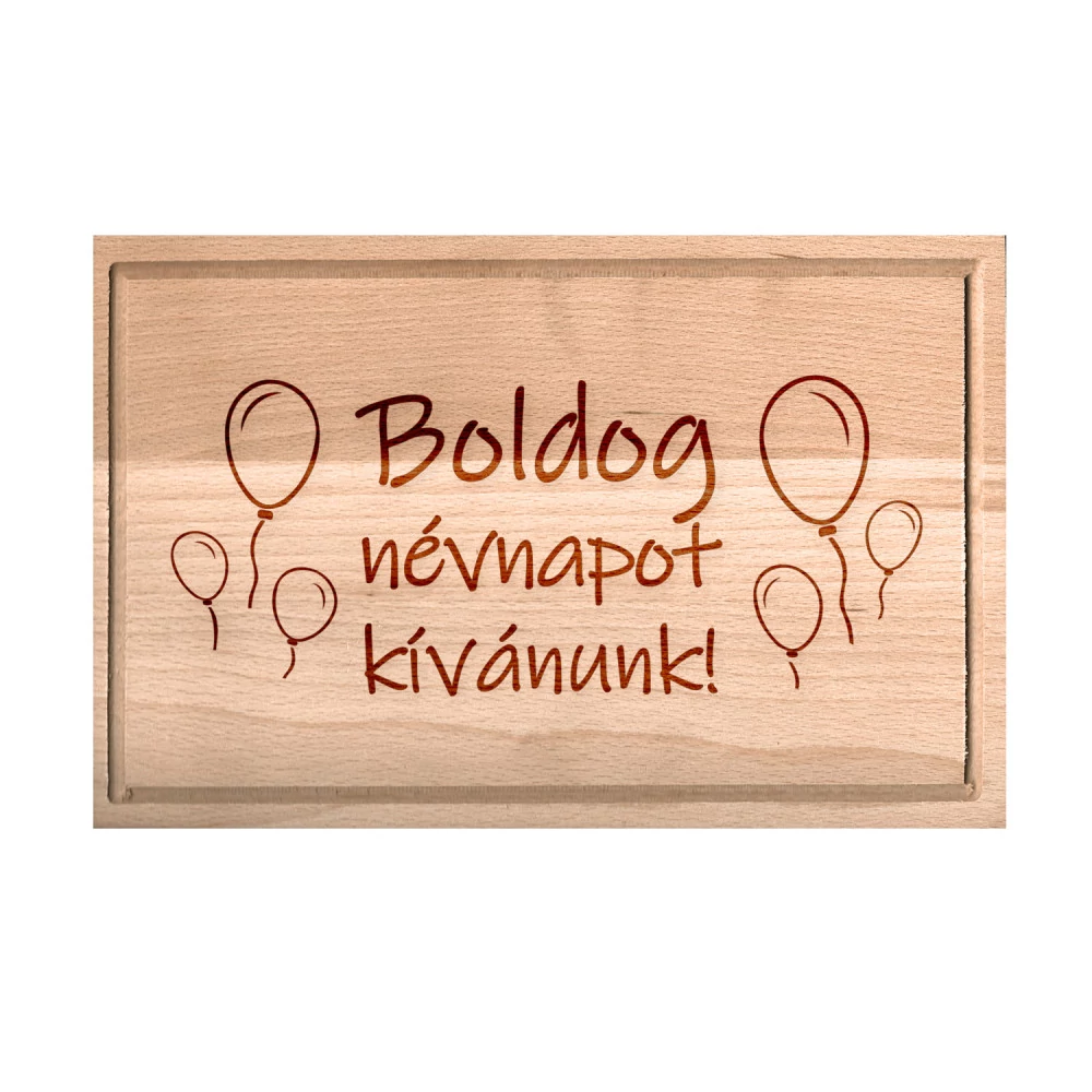 Névnapi vágódeszka lufikkal - nagy, Névnapi vágódeszka lufikkal - nagy