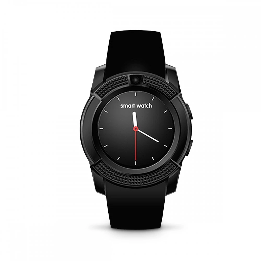 Bass V8 okos óra fekete - Sport funkció,sim foglalat,kamera, android és ios telefonokra egyaránt