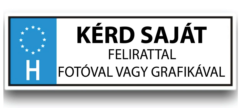 Egyedi fényképes fém rendszámtábla készítés, nyomtatás